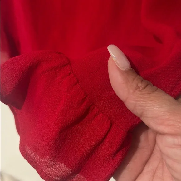 Reformation Red Tie-Shoulder Slip Dress - Picture 3 of 3